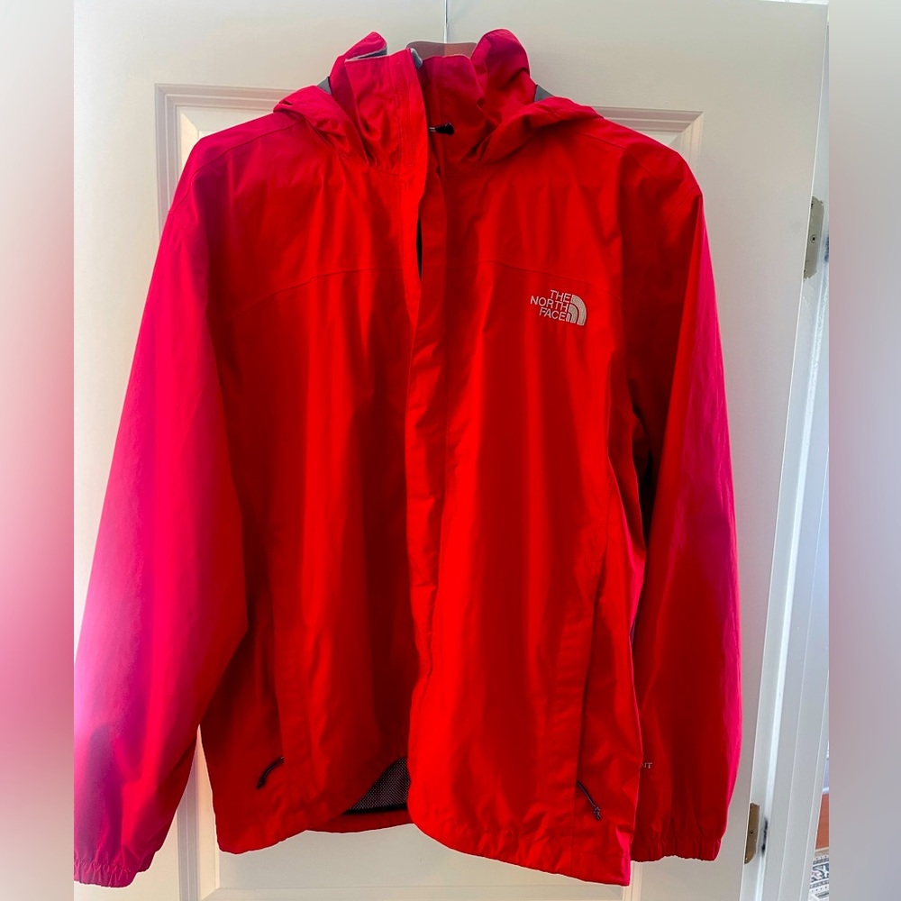 The North Face red rain jacket sz Large